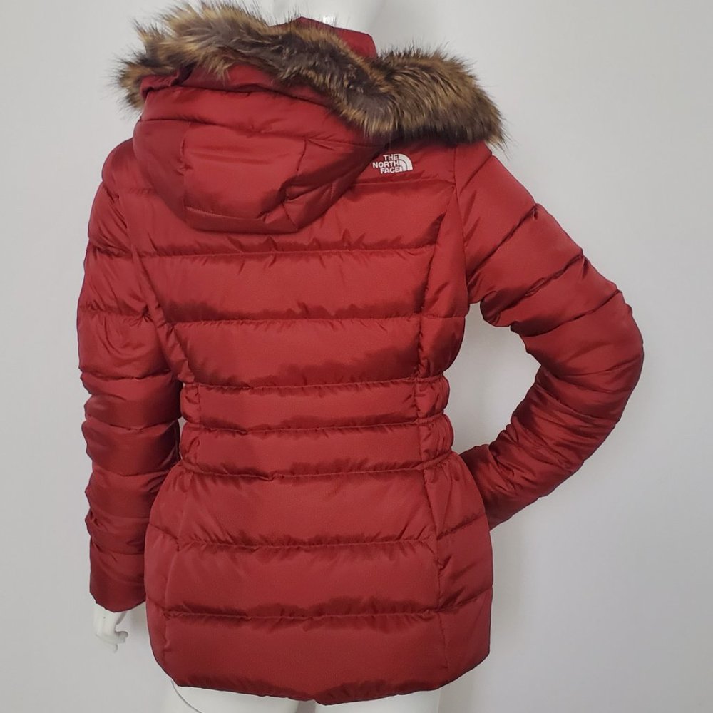 THE NORTH FACE WOMEN GOTHAM GOOSE DOWN PUFFER JACKET II Red size MEDIUM - Picture 4 of 6